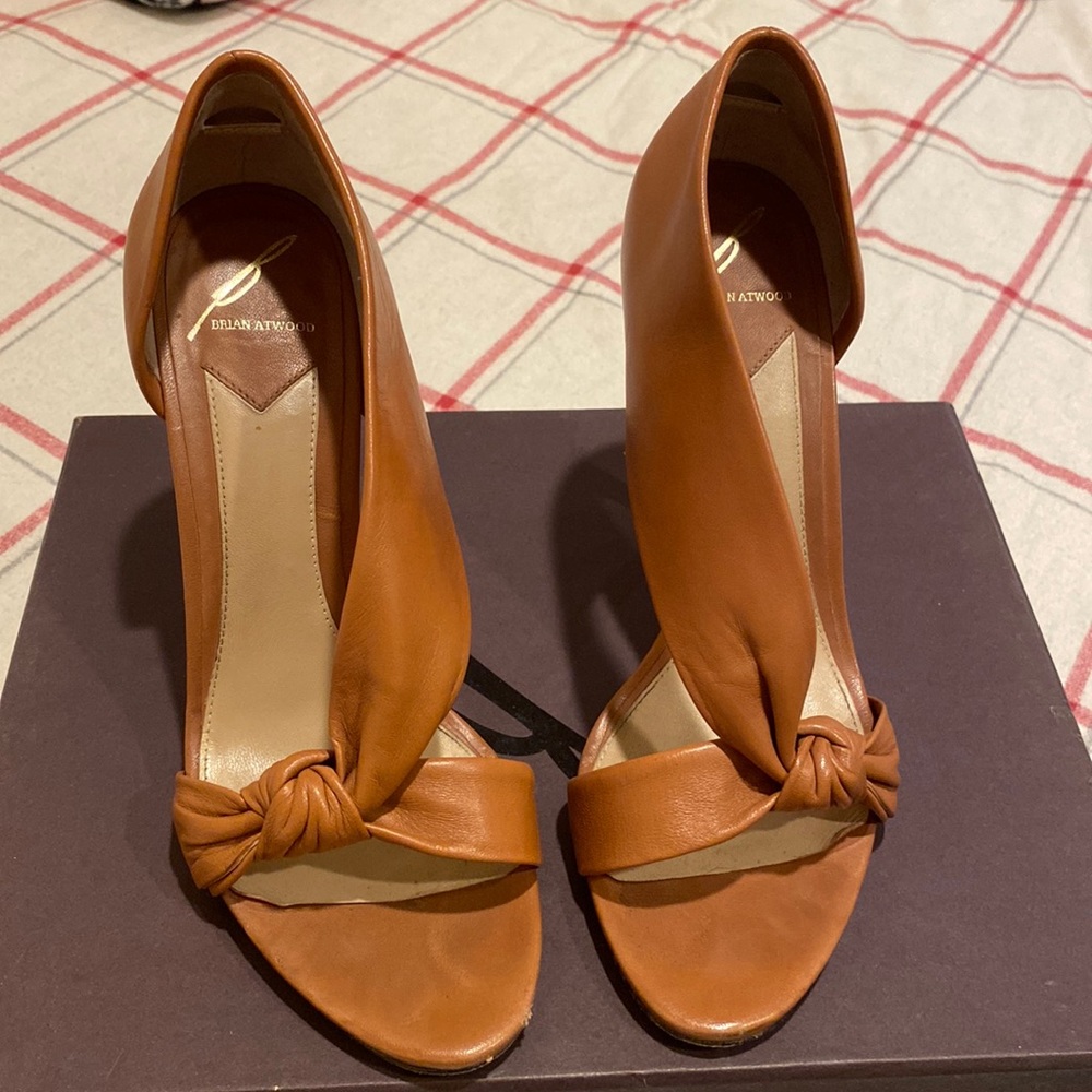 Tan Brian Atwood heels